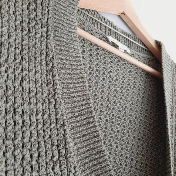 NORTHERN REFLECTIONS Open Front Knit Cardigan Sweater Sage Green Sz XXL - Picture 5 of 12